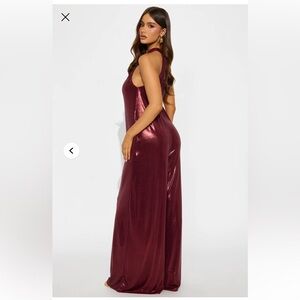 Elegant Burgundy Jumpsuit